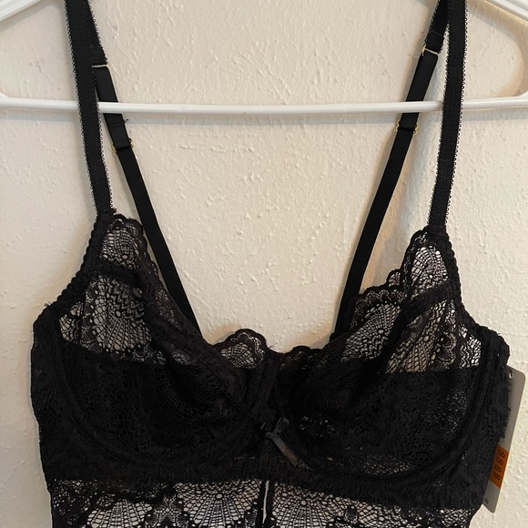 NWT Sam Edelman Underwire Lace Longline Bralette - Picture 4 of 4